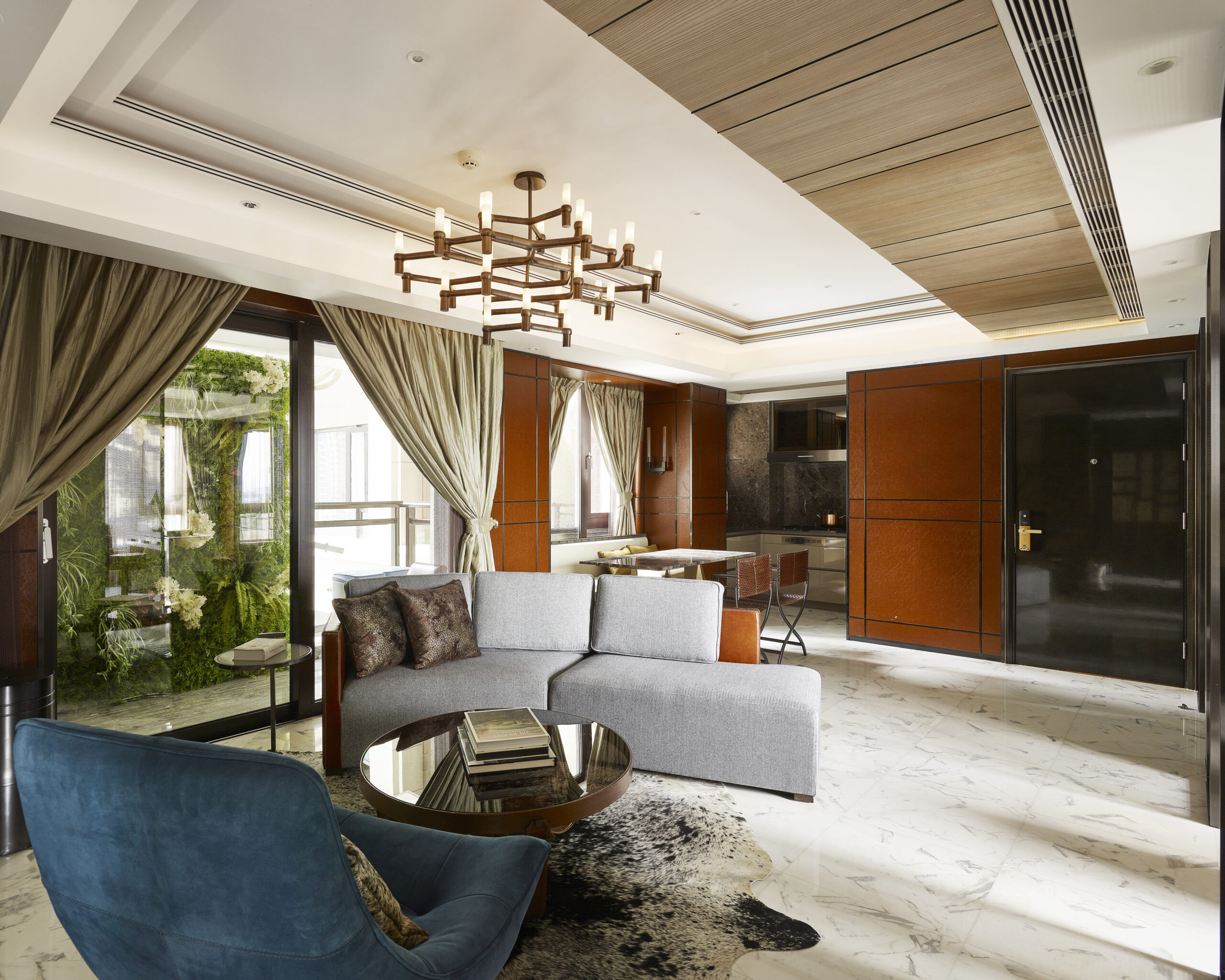 Luxury living space designed by CheeGeen interior.